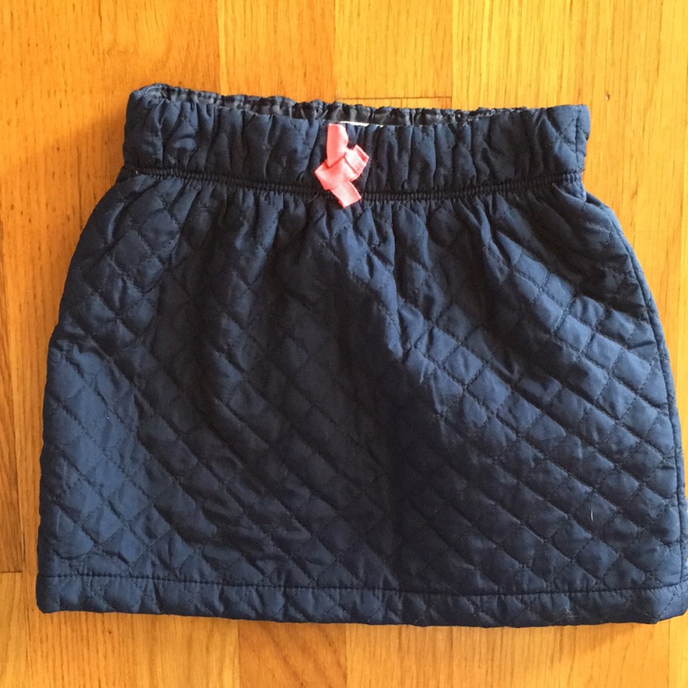 Quilted elastic navy skirt